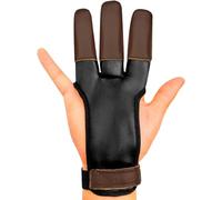KESHES Archery Glove Finger Tab Accessories - Leather Gloves for Recurve & Compound Bow - Three Finger Guard for Men Women & Youth (Large)
