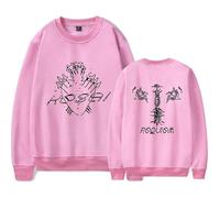 Keshi Requiem Album Sudaderas De Manga Larga para Hombre Y Mujer, Sudaderas Casuales De Cuello Redondo, Sudaderas Estampadas,Rosado,XXL