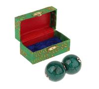 KESOTO 2 Piezas Baoding Ejercicio Bolas Masaje Palma Mano Bolas Chinas Flexibilidad Destreza Relajante para Adultos Mayores Apto para Regalo Colección Hogar, chisme Verde