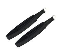 KESOTO 2 Piezas Correas Pilates Doble Lazo Bandas para Estiramientos D Anillos Correas Antideslizantes Asa Suave Uso Adecuado para Casa Gimnasio, Negro