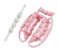 KESOTO 2 Piezas Rodillo Muscular para Liberación Miofascial Masajeador de Pantorrillas Herramienta Manual Y Relajador de Hombros de Uso Flexible Adecuado Pa, Rosa