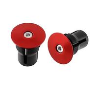 KESOTO 2 Piezas Tapones para Manillar Bicicleta Tapones de Extremos Tapas de Barra Capuchones Antipolvo Resistentes Aluminio Adecuados para Ciclismo Aventura, Rojo sin Marca