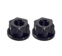 KESOTO 2 Piezas Tuercas Eje Rueda Bicicleta Tornillos Eje M9 Aleación Aluminio Antideslizante Accesorios Compatibles con Bicicletas Adecuadas para Ciclismo P, Negro