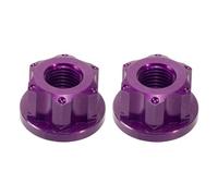 KESOTO 2 Piezas Tuercas Eje Rueda Bicicleta Tornillos Eje M9 Aleación Aluminio Antideslizante Accesorios Compatibles con Bicicletas Adecuadas para Ciclismo P, Violeta