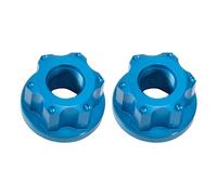 KESOTO 2 Piezas Tuercas Eje Rueda Bicicleta Tornillos Eje M9 Aleación Aluminio Antideslizante Accesorios Compatibles con Bicicletas Adecuadas para Ciclismo P, Azul