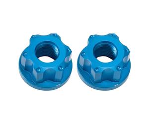 KESOTO 2 Piezas Tuercas Eje Rueda Bicicleta Tornillos Eje M9 Aleación Aluminio Antideslizante Accesorios Compatibles con Bicicletas Adecuadas para Ciclismo P, Azul