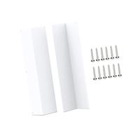KESOTO 2 Protectores de Pared Esquineros Metálicos con Tornillos, Resistentes, para Uso Residencial Y Comercial, Ideales para Restaurantes, Blanco