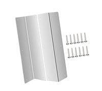 KESOTO 2 Protectores de Pared Esquineros Metálicos con Tornillos, Resistentes, para Uso Residencial Y Comercial, Ideales para Restaurantes, Plata