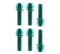 KESOTO 6 Piezas Tornillos de Manillar Bicicleta Kit de Pernos M5x17mm con Material de Acero Titanio Plating para Reparación de Bicicletas Adecuado para Cicli, Verde