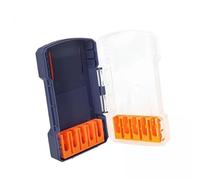 KESOTO 6x Organizador de Brocas, Casete de Brocas Vacío, Soporte para Piezas de Herramientas, Práctico Contenedor de Almacenamiento, Caja de Transporte para