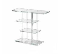 KESOTO Acrílica Transparente Estantería Auxiliar Mesa Lateral Mueble Almacenamiento Ahorro Vertical para Espacios Pequeños, Estilo Transparente De 4 Niveles, 40x20x60cm, Grosor De Tablero De 4mm