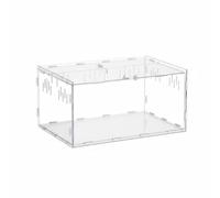 KESOTO Acrílico Terrario Transparente Panorámico para Reptiles Incluye Caja de Cría Ventilada Cierre Seguro Fácil Montaje Adecuado para Aficionados y Decoración del Hogar, 30-20-15