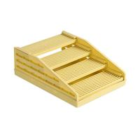 KESOTO Alfombra Antideslizante para Gatos Esterilla Arenero Bandeja Colectora Tapete Plástico PP Bandeja Integrada y Laterales Adecuada para Control de Arena, Amarillo