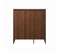 KESOTO Armario Organizativo de Zapatos de Madera Maciza con Función Flexible y Diseño de Pared Adecuado para Organización Hogar, 100 Cm, Nogal Puro