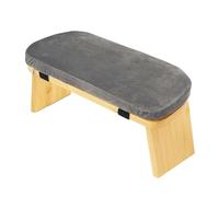 KESOTO Banco de Meditación Taburete de Arrodillamiento de Madera Banco de Plegaria Y Silla de con Diseño Plegable Adecuado para Una Postura Equilibrada, Gris