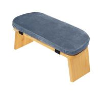 KESOTO Banco de Meditación Taburete de Arrodillamiento de Madera Banco de Plegaria Y Silla de con Diseño Plegable Adecuado para Una Postura Equilibrada, Azul Grisáceo