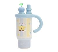 KESOTO Botella de agua de 800 ml con vaso de acero inoxidable, aislante, para el hogar, el coche deportivo, Estrella Azul