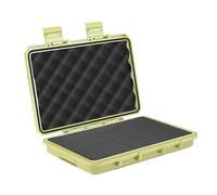 KESOTO Caja de Almacenamiento Impermeable para Herramientas E Instrumentos, Estuche Protector Rígido con Inserto Extraíble, Resistente a Golpes, Cierre, Beige M