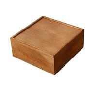 KESOTO Caja de Madera para Guardar con Tapa, Organizador Multiusos para Joyas, Marcos de Fotos, Objetos de Colección, Tarjetas Y Baratijas, 22.5 Cm X 22.5 Cm X