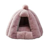 KESOTO Cama para Gatos, Caseta, Tienda Semicerrada, Colchón Suave, Extraíble, Tela PP, Ideal para Cachorros, Relajarse, Dormir, Descansar, Sofá Cama, Sillón, Rosa, L