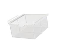 KESOTO Cesta de Almacenamiento Extraíble para Debajo del Estante, Cajón Colgante para Gabinete, Blanco XL, Individual