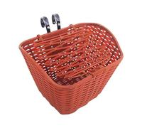 KESOTO Cesta para Bicicleta Cesta Delantera Cesta Colgante Bicicleta con Tapa Cesta Tejida Desmontable de Gran Capacidad Material PP Adecuada para Adultos Ci, MarrÓn