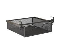 KESOTO Cesta para cajón debajo del escritorio, estante de almacenamiento debajo de mesa, organizador invisible de malla metálica deslizante, Black M