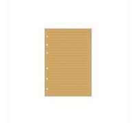 KESOTO Cuaderno de Recargable Papel Suelto Recambio Bloc Anillas Carpeta Variados Liso Punteado Papel Estable Adecuado para Clase Diarios Creativos, Kraft, A5 Rayado