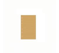 KESOTO Cuaderno de Recargable Papel Suelto Recambio Bloc Anillas Carpeta Variados Liso Punteado Papel Estable Adecuado para Clase Diarios Creativos, Kraft, A6 Rayado
