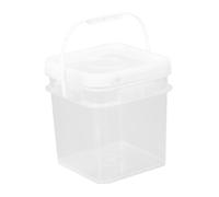 KESOTO Cubo Cuadrado de 10 l, Cubo Multiusos, contenedor de Almacenamiento de Alimentos fácil de Transportar con asa y Tapa para mejoras del hogar, Pintura y, Transparente