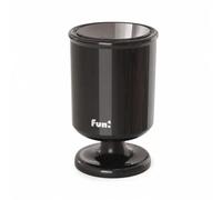 KESOTO Cubo de Basura con Pedal Papelera Bote Contenedor con Tapa a Presión y Base Alta Silueta Estilizada Tipo Cáliz con de Bolsas Interno Adecuado para Salón Cocina Estudio 12L, Black