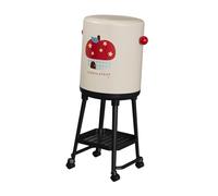 KESOTO Cubo de Basura de Cocina con Ruedas Y Patas, con Soporte, Capacidad de 20 litros. Ideal para La Oficina, El Baño O El Estudio, patrón de casa de Frutas