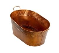 KESOTO Cubo de hielo galvanizado, bañera para cerveza, contenedor de cubitos de hielo práctico y resistente multifuncional, cubitos de hielo frescos para