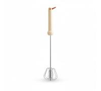 KESOTO de Huevos de Cocina Manual Varilla a de Mano Mezclador Semiautomático de Acero Inoxidable 304 con Presión y Rotación 360 Apto para Tartas Tortillas Cocina Diaria Principiantes, Beige, L