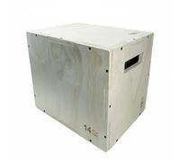 KESOTO de Salto de Entrenamiento Caja de Salto Resistente Banco Pliométrico Escalón de Acondicionamiento Madera Roble Base Antideslizante con Asas Adecuada para Fuerza de Piernas Ejercicios en Casa