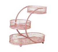 KESOTO de Varios Niveles, de Hierro, Organizador de Verduras Y Aperitivos para Encimera, Mesa de Comedor, para Almacenamiento, Rosa, tal como se describe