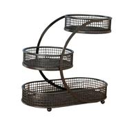 KESOTO de Varios Niveles, de Hierro, Organizador de Verduras Y Aperitivos para Encimera, Mesa de Comedor, para Almacenamiento, Negro, tal como se describe