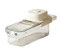 KESOTO de Verduras Rallador Mandolina con Contenedor Transparente y Drenaje 6 para Laminado y Rallado Diseño Seguro con Protector Adecuado para Cocina Casera Mise en Place Planificación de Comidas