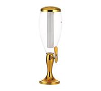 KESOTO Dispensador de Cerveza con Tubo de Enfriamiento, Capacidad de 3 L, Accesorio para, Oro, Individual