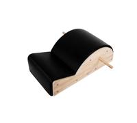 KESOTO Dispositivo de Corrección de Banco de Estiramiento Apoyo Lumbar Entrenador de Espalda de Pilates de Madera con Superficie Acolchada Adecuado para Casa Estudio Ejercicios de Extensión, Negro