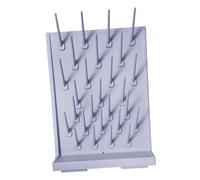 KESOTO Estante de Secado para Laboratorio con 27 Clavijas Desmontables, Diseño Funcional Y Práctico, Gris claro