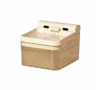 KESOTO Fuente de Agua para Gatos Dispensador Automático Mascotas Inteligente con Circulación Capacidad 4L Material PP Función Detección Modos Cronometrados, Albaricoque Té, Básico con Sensor