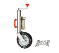 KESOTO Gato de Remolque con Rueda Gato Rueda Soporte con Elevación y Nivelación Estable Rueda 10 Pulgadas Kit de Instalación Completo con Placas y Pernos