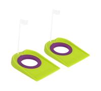 KESOTO Golf Putting Cup Accesorio Práctica Golf Hoyo Bola Diseño Portátil Material PP Adecuado para Entrenamiento Hombres Mujeres Niños Oficina Hogar, 2 Piezas