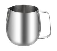 KESOTO Jarra para Espumar Leche para Latte Art, Fácil de Limpiar, Suministros para Cafetería, Recipiente de Acero Inoxidable con Agarre Cómodo, tal como se describe, 600ml