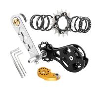 KESOTO Kit de Conversión de Bicicleta Tensor de Cadena Cassette de Montaña Herramienta para Ajuste Sencillo Aleación de Aluminio Y Acero Inoxidable Adecuado, Plata 16T