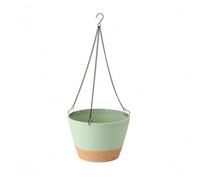 KESOTO Maceta Colgante con Florero Plástico Cadena de Suspensión de 44 Cm Superficie Inferior Texturizada y Ranuras de Drenaje Adecuada para Balcón Patio, Anturio Colgante Verde Frijol, 8 Pulgadas