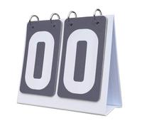 KESOTO Marcador Deportivo Tablero de Puntuación Manual Portátil con Cifras Claras Y Material PVC Fácil Limpieza Adecuado para Entrenadores Fútbol Baloncesto, Gris
