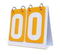 KESOTO Marcador Deportivo Tablero de Puntuación Manual Portátil con Cifras Claras Y Material PVC Fácil Limpieza Adecuado para Entrenadores Fútbol Baloncesto, Amarillo