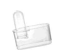 KESOTO Mini pecera pequeña de Escritorio, Acuario, Tortuga, hábitat para decoración de Mesa de oficinas, Ovalado Corto